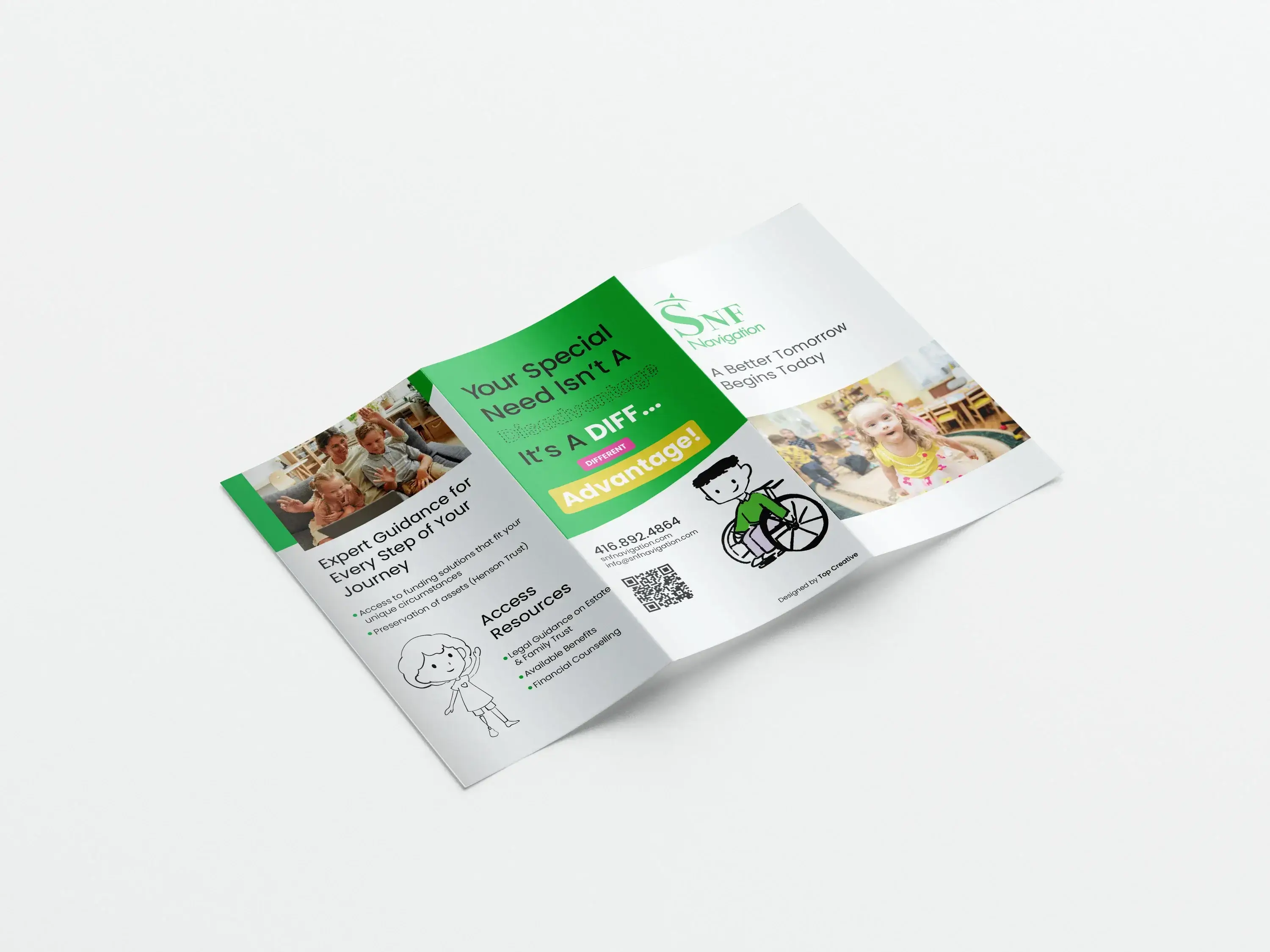 SNF Flyer design outside/front view for awareness campaign by Top Creative